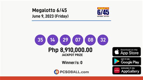 June 9, 2021: PCSO MEGA Lotto 6/45 Lotto Results.